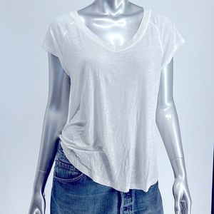 Basic White V-Neck Tee
